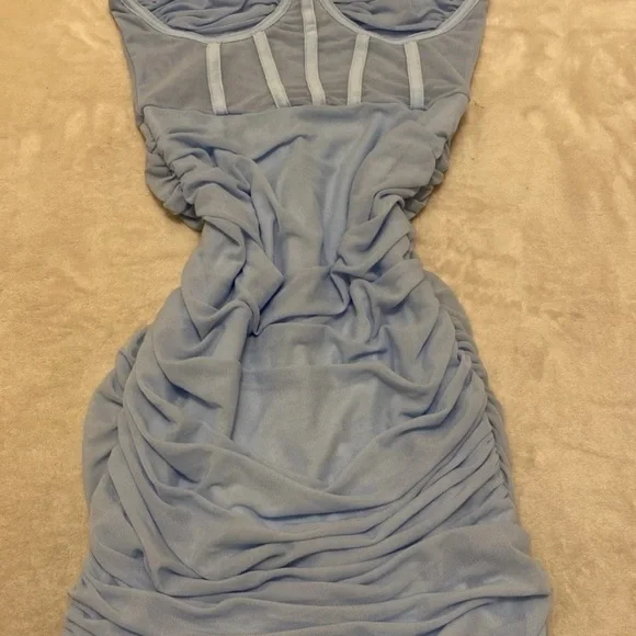 SHEIN Light Blue Spaghetti Strap Mini Bodycon Dress - Picture 16 of 16